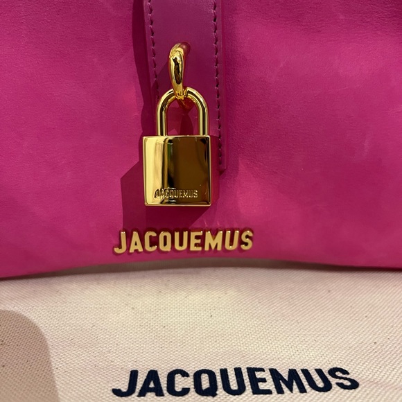 JACQUEMUS Pink Le Raphia 'Le Bisou Cadenas' Bag NWT in dust bag - Picture 3 of 12